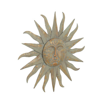 Vegui Modern Sun-Inspired Gray/Gold Wall Decor